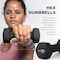 Wecare Fitness Neoprene Coated 2 Lbs Dumbbells for Non-Slip Grip, Set of Two, Black, 2PK WC-2P-2LB-BK - alternate 4